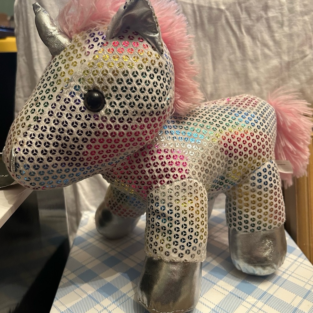 Rainbow plush unicorn